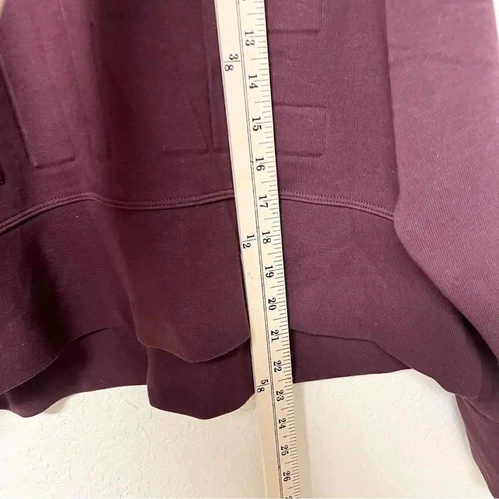 Nike Versa Training Sweater Womens Cropped Pullover Maroon Dri Fit Size L
